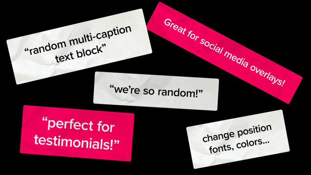 Random Wiggly Caption Text Blocks