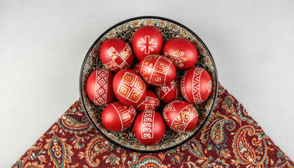 Traditional Easter Bread Still Life Rustic Style