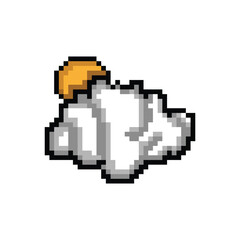 Pixel art weather icon graphic design