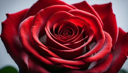Close Up Of A Deep Red Rose