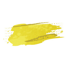 Yellow brush stroke abstract element decoration