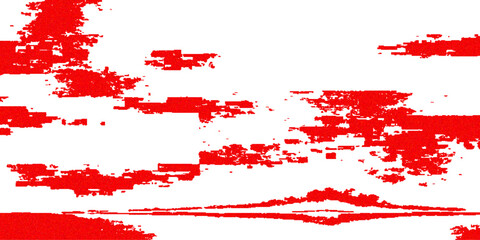 Red ink splat and blood splash on a red grunge background creates a vector illustration design with a dirty paint splatter texture for a liquid stain banner pattern