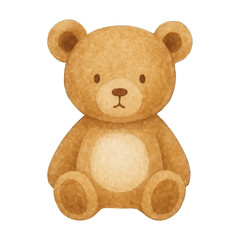 Fototapeta premium PNG Cute watercolor teddy bear illustration.