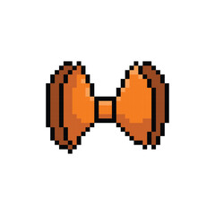 Pixel art decorative ribbon graphic element