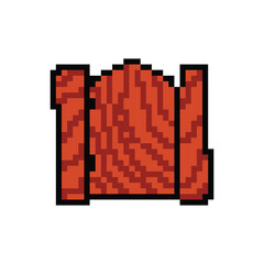 Pixel art yard fence graphic concept