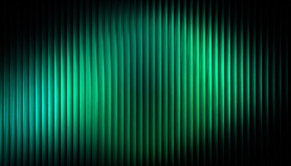 Vibrant emerald green light waves with linear detail
