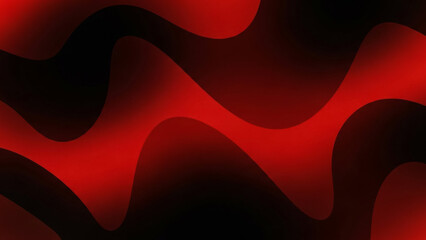 Vibrant Red and Black Abstract Background with Wavy Patterns