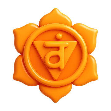 PNG Orange sacral chakra symbol illustration.