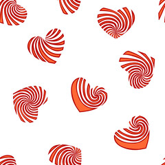 A seamless pattern of stylized hearts on a white background. Perfect for decorating fabric, wrapping paper, cards, and more, for Valentine's Day and just because.
