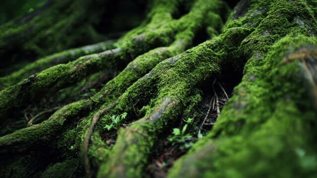 Moss-Covered Tree Roots