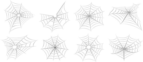 Spider web icon set