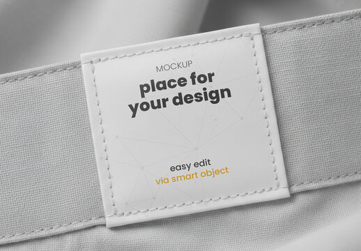 Square Label on Trouser Mockup