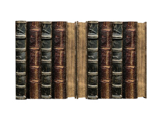 3d render old stacked books isolated