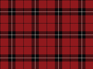 Tartan plaid pattern, red black and cream tartan plaid seamless pattern. Classic Scottish plaid check fabric texture background