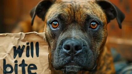 dog holding a will bite 