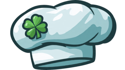 Chef hat with clover