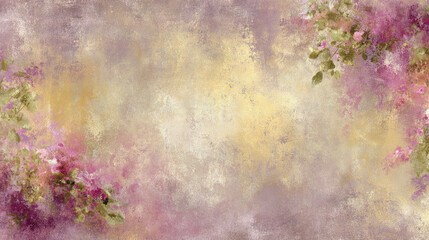 Fototapeta premium Abstract Watercolor Background with Soft Blurred Floral Accents