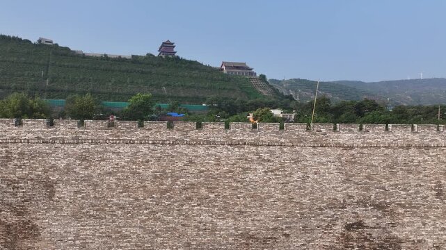 Ancient Tongguan Fortress Wall, Yellow River, Shaanxi China