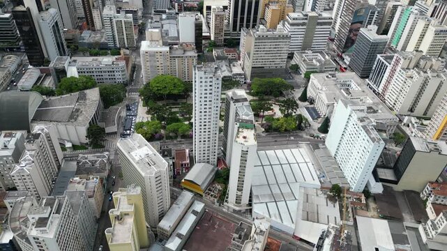 Vis&atilde;o a&eacute;ra da Cidade de Curitiba, Paran&aacute; Brasil