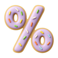 PNG Colorful donut percentage symbol