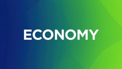 Economy concept on gradient background.