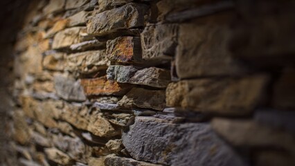 Rough Stone Wall Close-Up