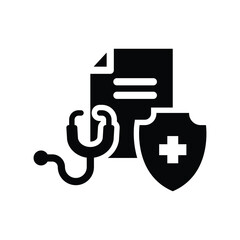Fototapeta premium medical insurance glyph icon illustration vector graphic.eps