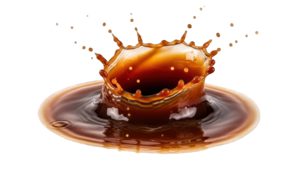 Liquid crown erupts from a dark pool, splashes form around a central peak