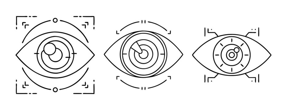 Digital eye tracking technology for biometric scanning and surveillance systems