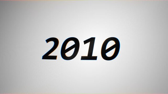 2010 Modern Computer Screen Typing Animation With Blinking Cursor and Subtle Distortion