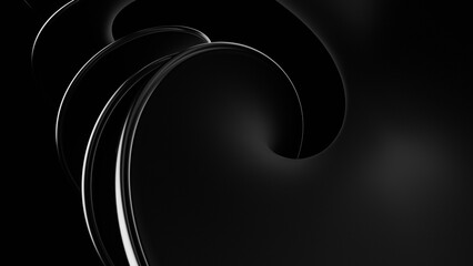 3d Abstract black background Illustration. Black futuristic. 3d rendering illustration not AI