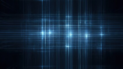 Obraz premium Abstract Blue Grid Network