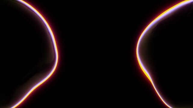 Horizontal abstract 3D sphere hologram loop animation liquid oil bubble fluid copyspace website interface presentation banner black wallpaper template background iridescent dark gradient spectrum