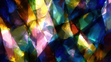 Colorful Abstract Stained Glass Window