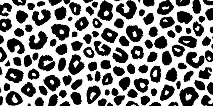Black and white leopard spots pattern.