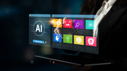 A user interface for a generative AI platform. This technology uses machine learning to create new digital content, automate tasks, and provide intelligent solutions. Fermion