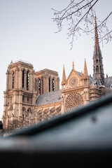 Exterior of Notre-Dame Cathedral in Paris 1