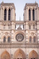 Facade of Notre-Dame Cathedral in Paris 1