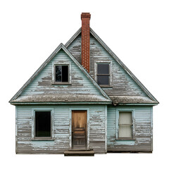 Abandoned house illustration isolated on transparent background