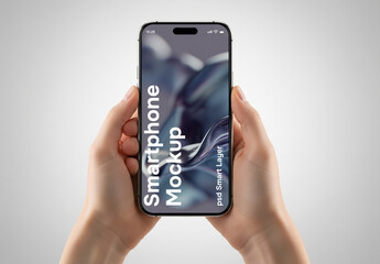 Hands showing a smartphone - mockup