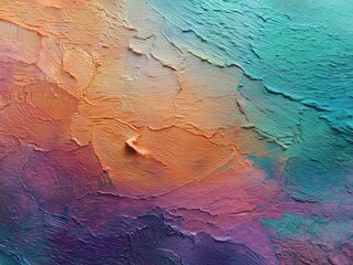 Naklejka premium カラフルな絵の具が重なり合う抽象アートとして映えるペイントの立体的な質感表現