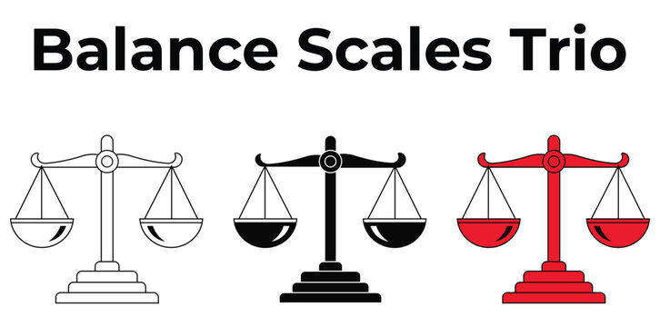 balance,scales,trio flat design for justice metaphor illustration vector graphic for ethics workshop