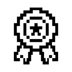 Fototapeta premium PNG Pixelated award ribbon icon