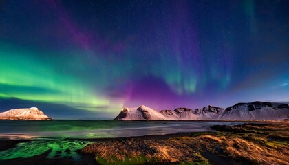 Colorful Northern Lights In Iceland