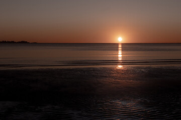 sunset on the beach in Colonia, Uruguay