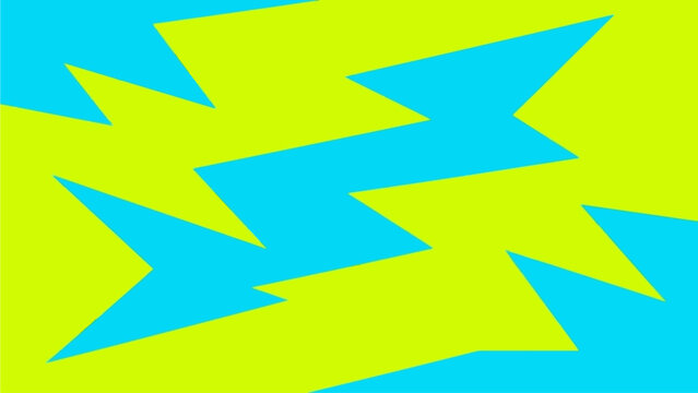 Dynamic lightning bolts illustration in bright colors from a straightforward viewpoint