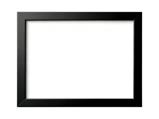 a simple black picture frame with a white interior and a gray cloud shape on transparent background high quality professional detailed