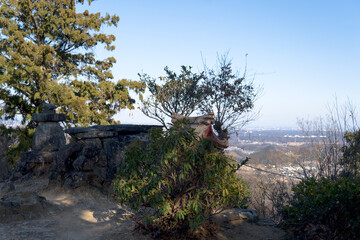 日本：石尊山／山頂からの風景【外秩父七峰縦走ハイキングコース】埼玉県小川町