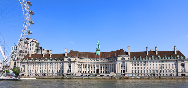 LONDON UNITED KINGDOM 06 19 2023: Shrek's Adventure building Riverside Building, County Hall. On the south bank of the River Thames, near to the London Eye,
