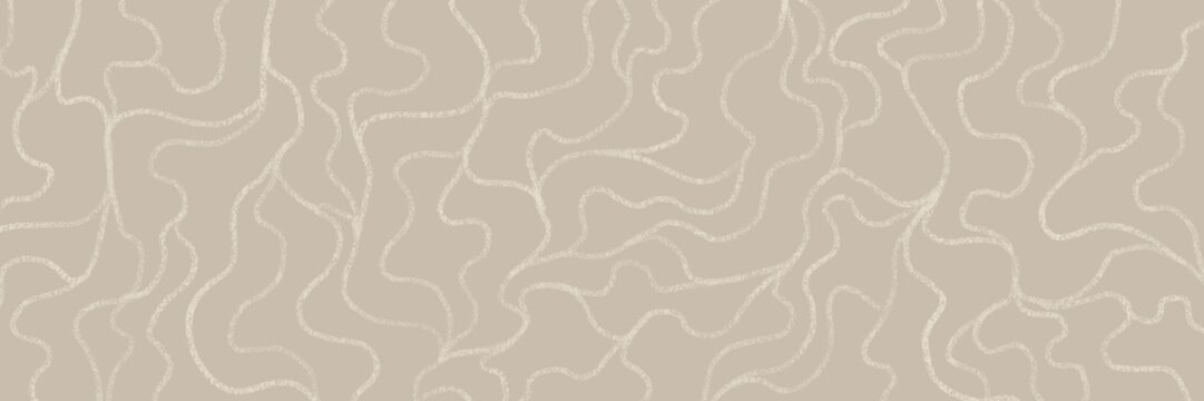 Very light beige abstract subtle wavy pattern with delicate lines and minimal flow, ideal for luxury minimalist, Scandinavian or clean interior seamless backgrounds
